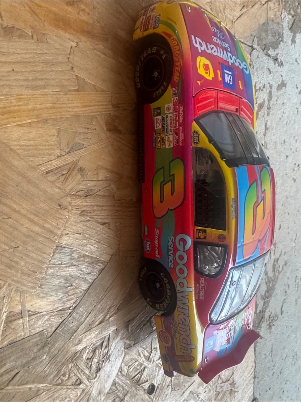 Dale Earnhardt Rainbow Race Car die cast- Multicolor